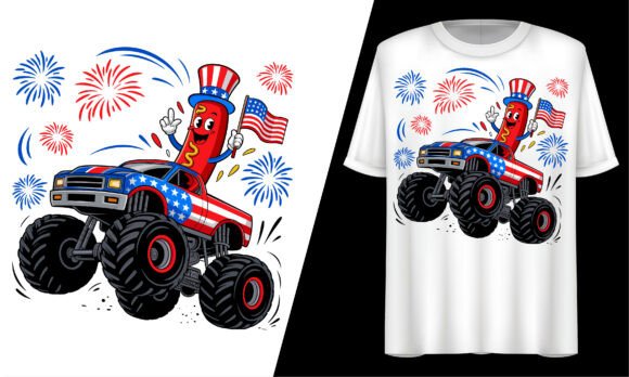 4th of July Monster Truck Hot Dog SVG Review
