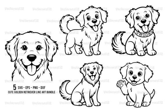 Cute Golden Retriever Dog SVG Bundle Review