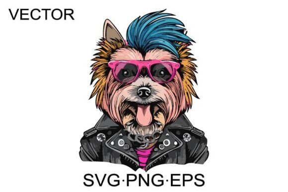 Dog Punk-style Dog SVG Vector Review