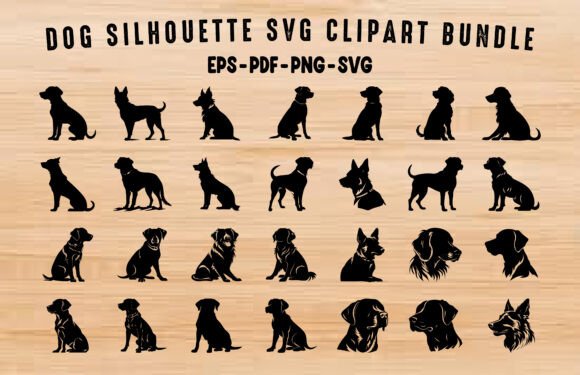 Dog SVG Silhouette Clipart Bundle Review