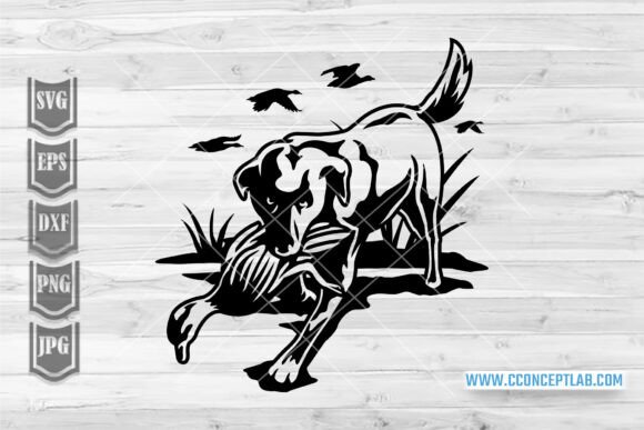 Duck Hunting Dog Svg