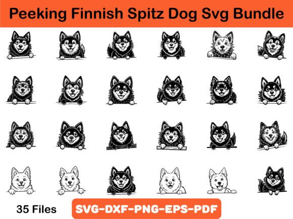 Peeking Finnish Spitz Dog Svg Bundle Review