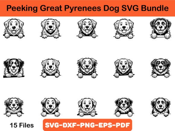 Peeking Great Pyrenees Dog SVG Bundle Review