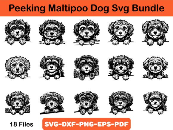 Peeking Maltipoo Dog Svg Bundle Review