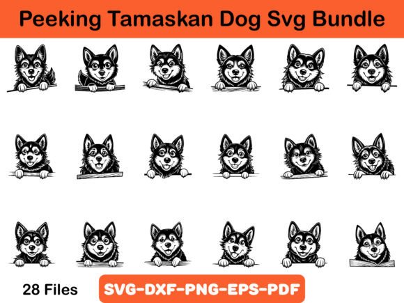 Peeking Tamaskan Dog Svg Bundle Review