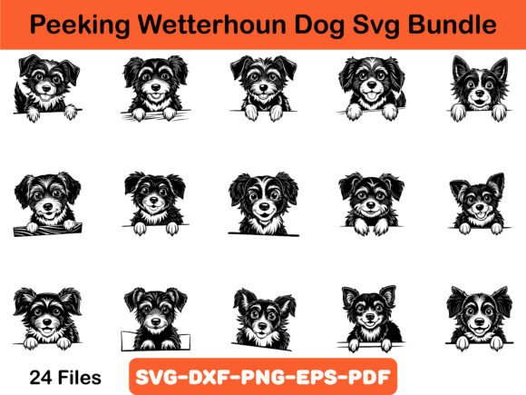 Peeking Wetterhoun Dog Svg Bundle Review