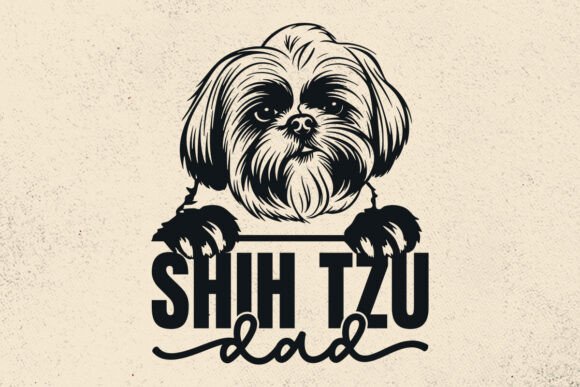Shih Tzu Dad SVG for Embroidery Projects